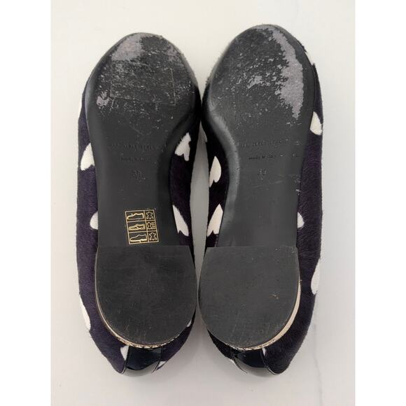 Burberry Prorsum Pony Hair Printed Loafers Hearts EU 39 US 9 Womens Luxury Shoes - Picture 7 of 10